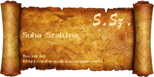 Suha Szabina névjegykártya