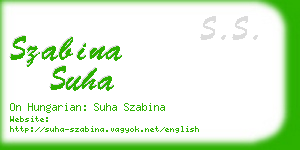 szabina suha business card